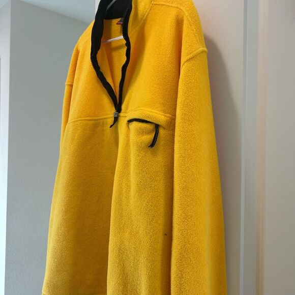 Pro Spirit Men’s Standout Yellow and Black Quarter-Zip Fleece Pullover, Size XL - Picture 3 of 9